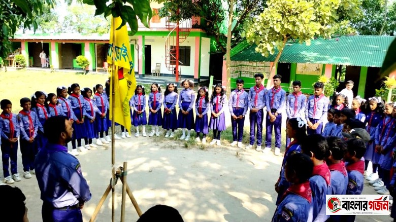 বাবুডাইং আলোর পাঠশালার স্কাউট কার্যক্রম ঘুরে দেখলেন বাংলাদেশ স্কাউটসের প্রতিনিধিরা